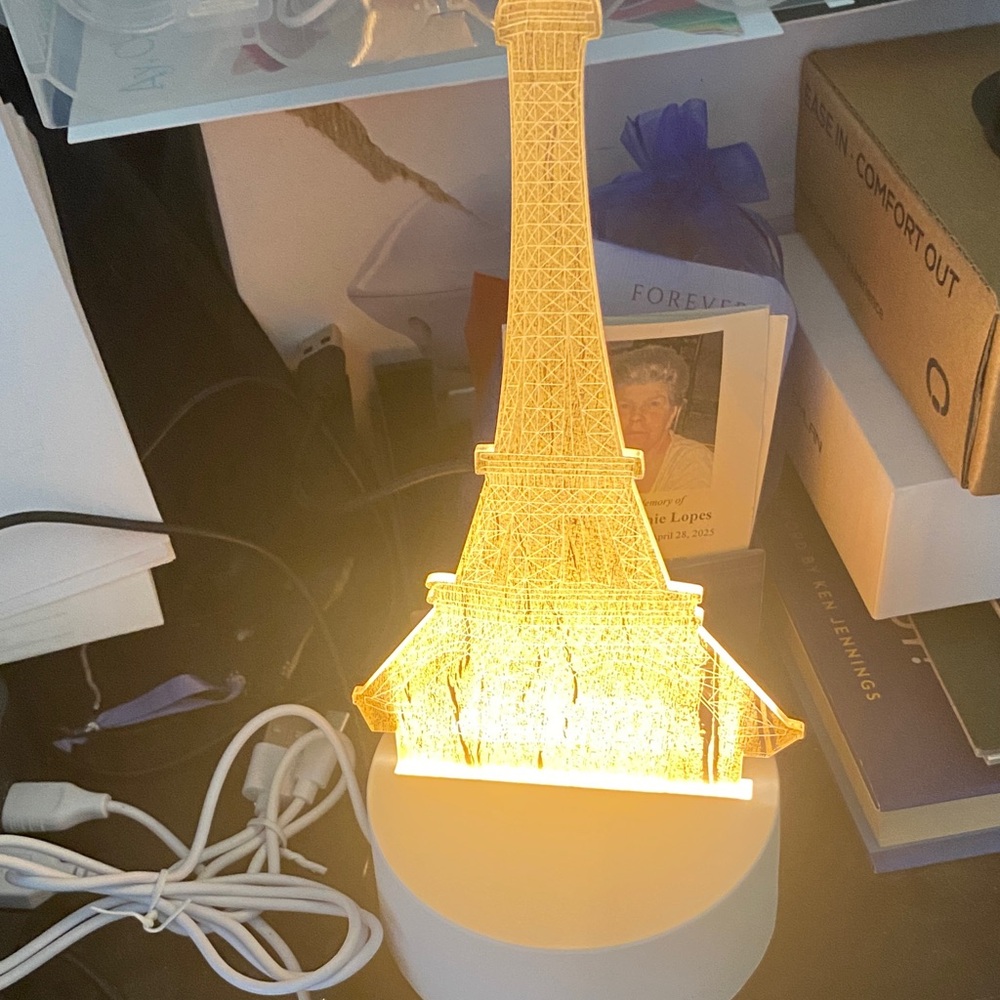 Bundle of 2 - 3D Eiffel Tower LED Night Lights